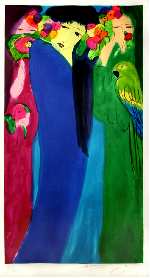 Lady with parrot, Walasse&nbsp;TING